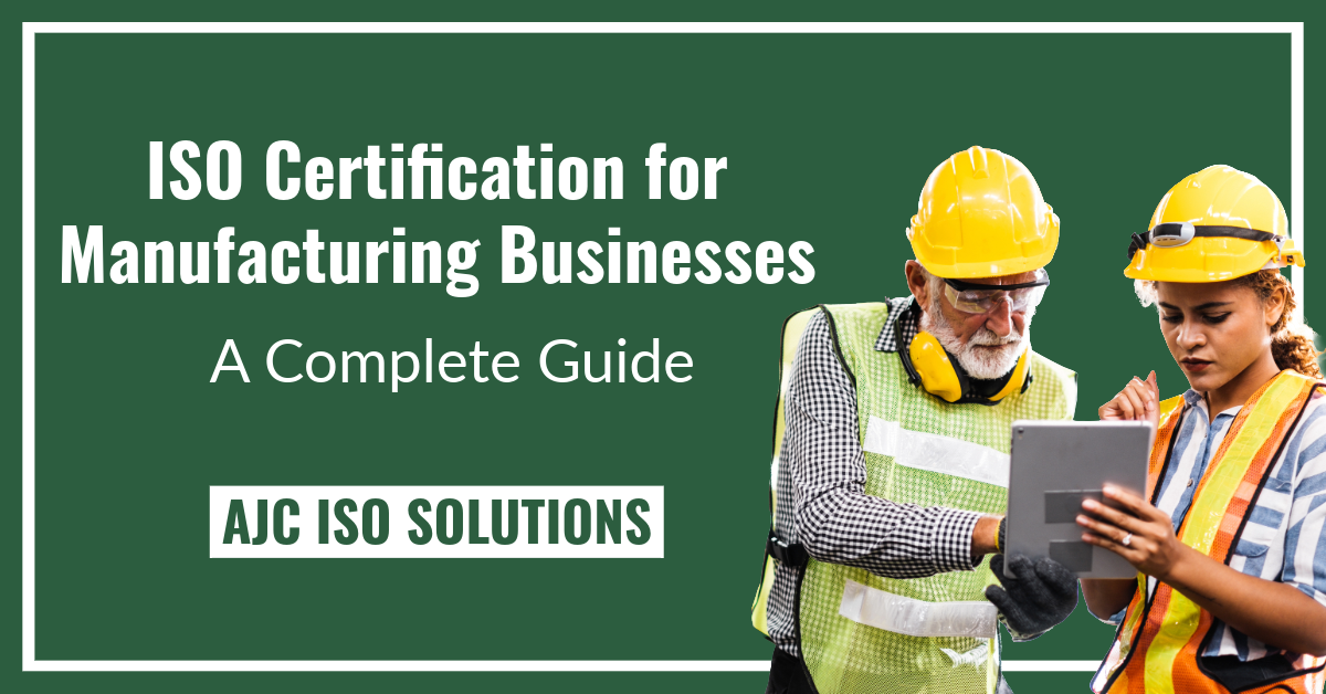 iso certification for manufacturing companies